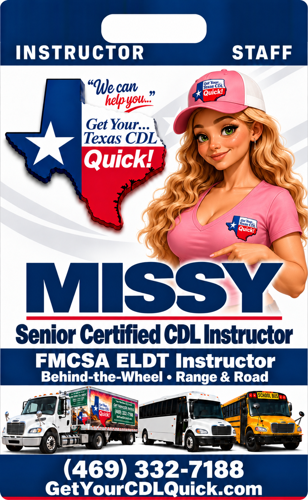 Missy — Get Your Texas CDL Quick staff badge